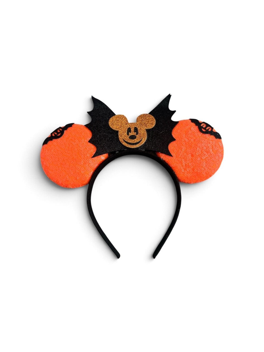 Halloween Orange Mickey Bat Ear Headband
